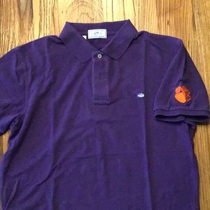 Medium Southern Tide Skipjack Polo Clemson paw